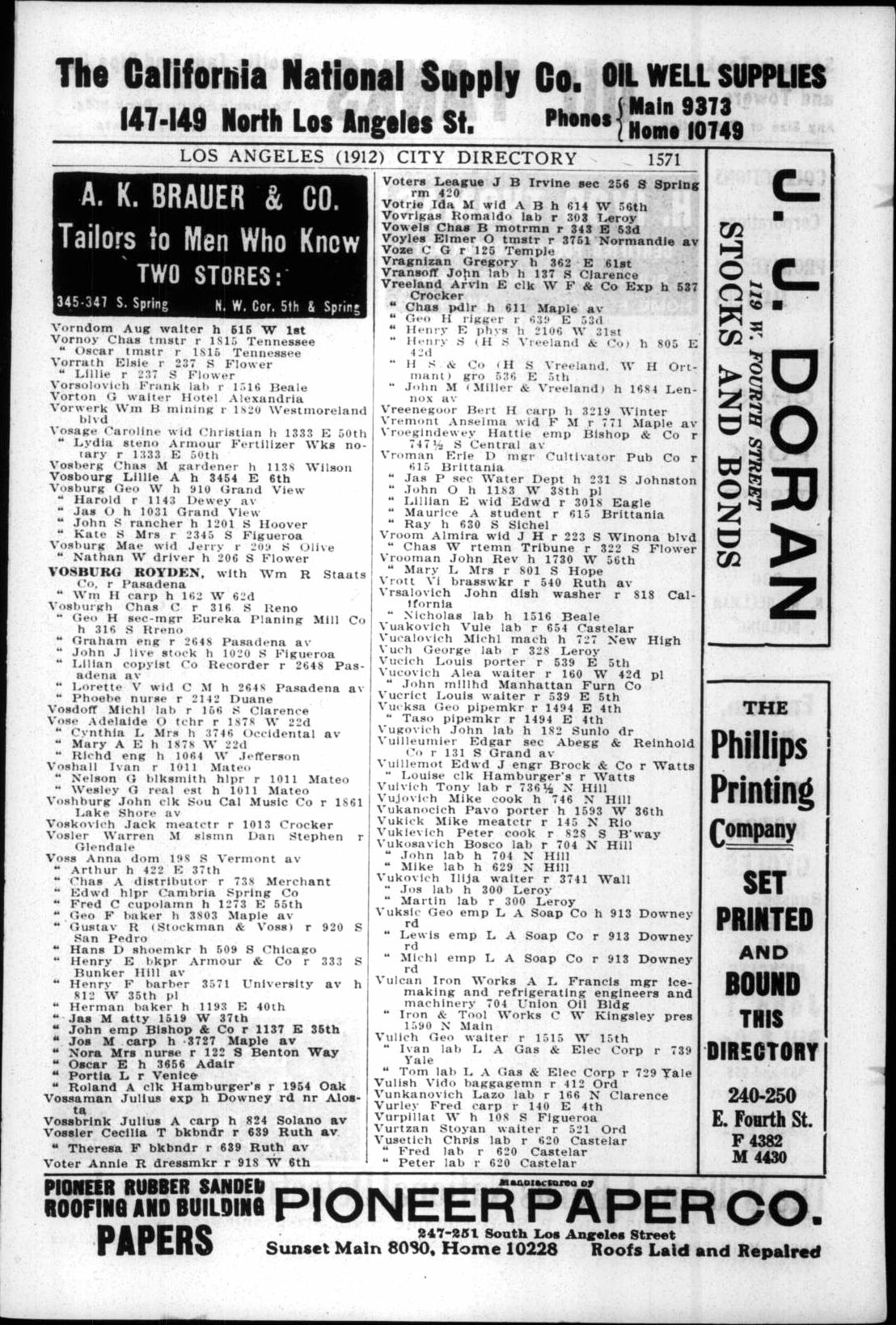 Document image missing. Admin needs to fix. 1912 Los Angeles City Directory. p1571 Vrsalovich. Vujovich. Vukovich. Vulich. Vucovich.jpg