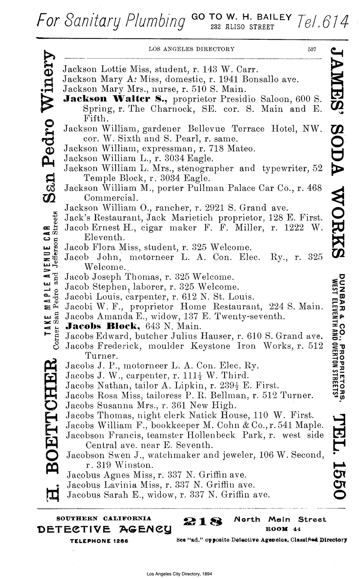 Document image missing. Admin needs to fix. 1894 Los Angeles City Directory-Maxwell. p537. Jack's Restaurant.jpg