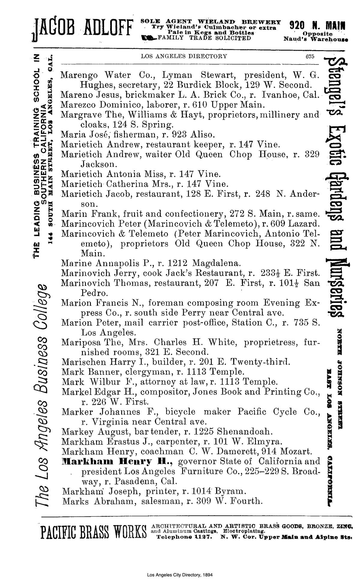 Document image missing. Admin needs to fix. 1894 Los Angeles City Directory-Maxwell. p675. Marietich, etc.jpg