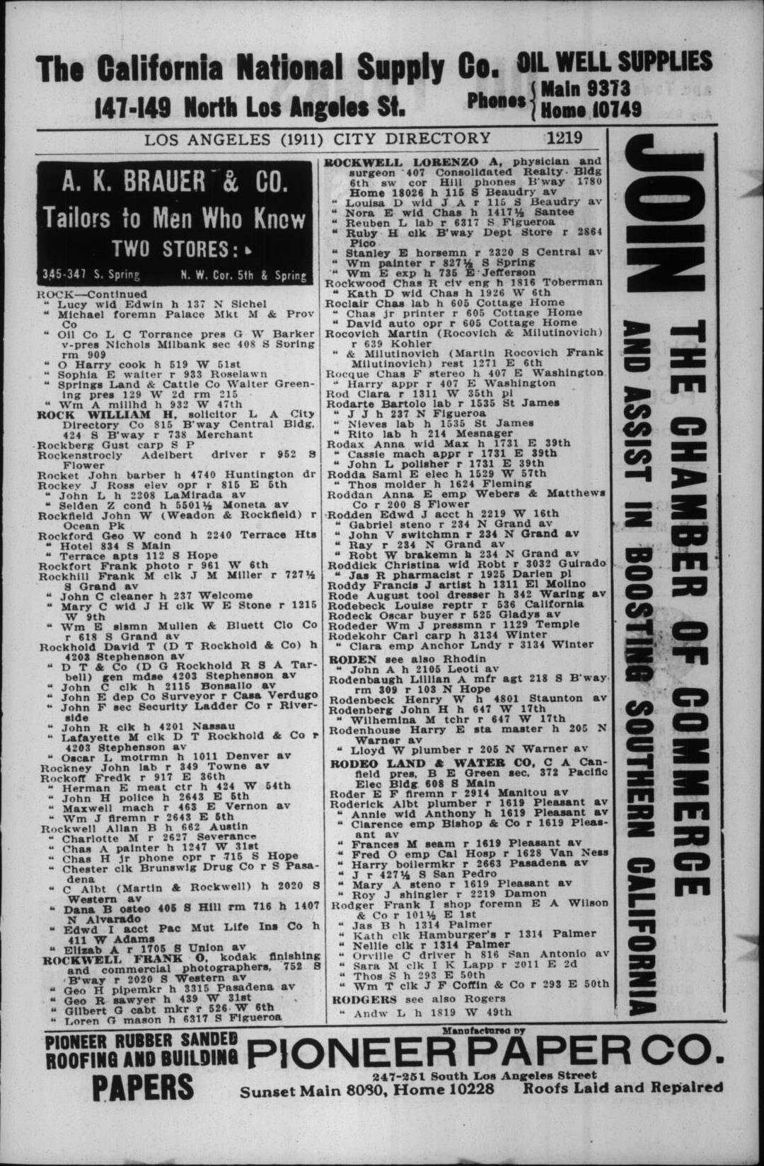 Document image missing. Admin needs to fix. 1911 Los Angeles City Directory. p1219. Rocovich.jpg