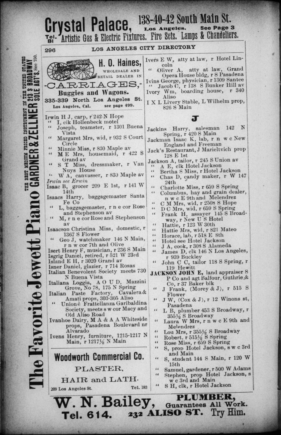 Document image missing. Admin needs to fix. 1892 Los Angeles City Directory. p296. Jacks Restaurant.jpg