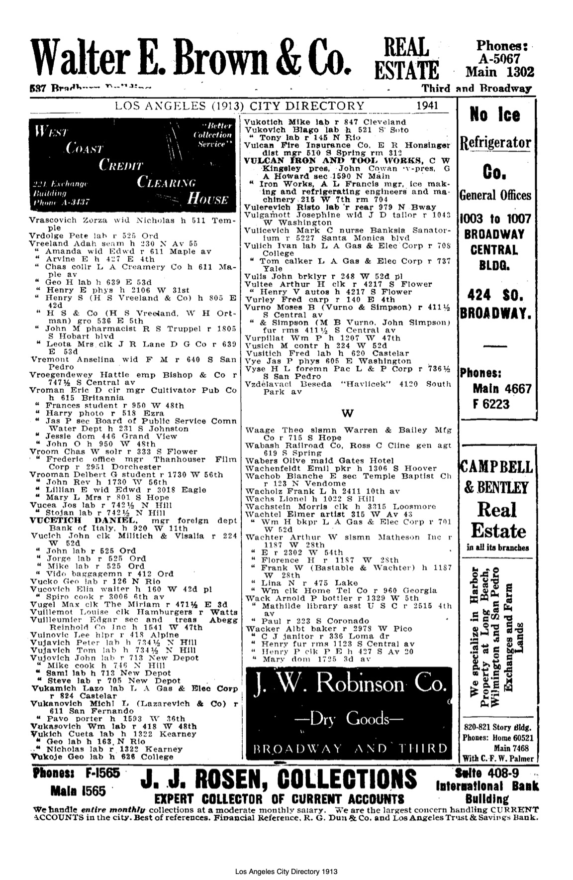 Document image missing. Admin needs to fix. 1913 Los Angeles City Directory. p1941. Vucovich. Vujovich.jpg