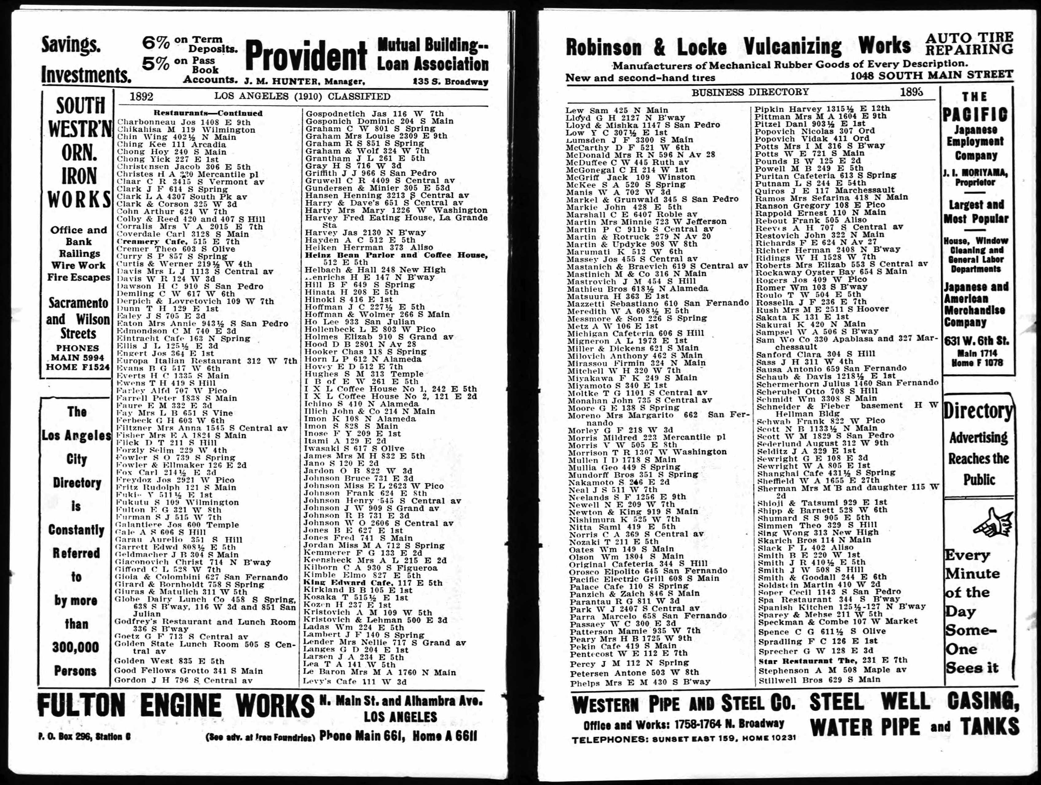 Document image missing. Admin needs to fix. 1910 Los Angeles City Directory. p1892. Restaurants. C–St.jpg