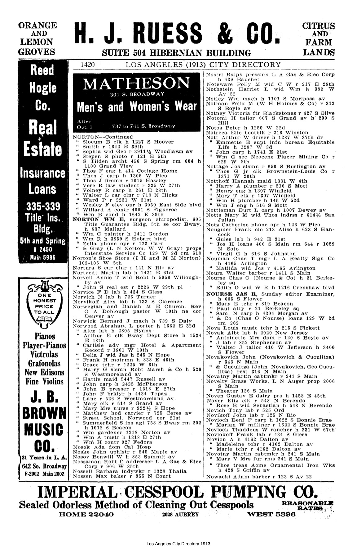 Document image missing. Admin needs to fix. 1913 Los Angeles City Directory. p1420. Novakovich.jpg