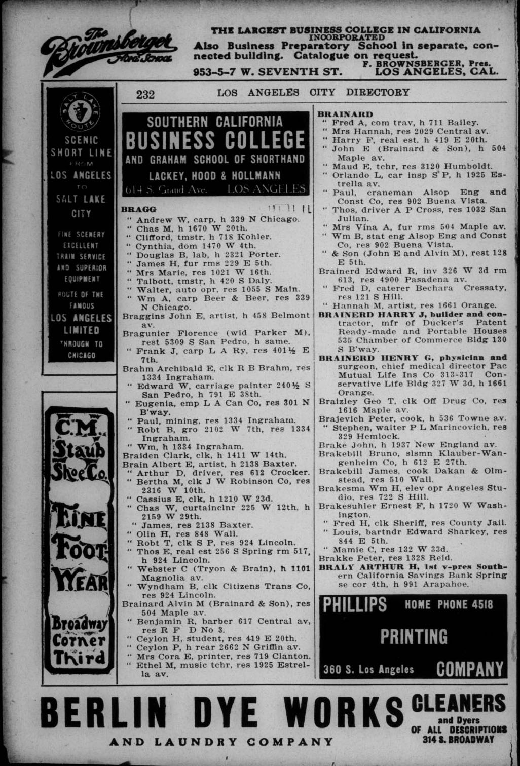 Document image missing. Admin needs to fix. 1906 Los Angeles City Directory (Co.). p232 Brajevich (2).jpg