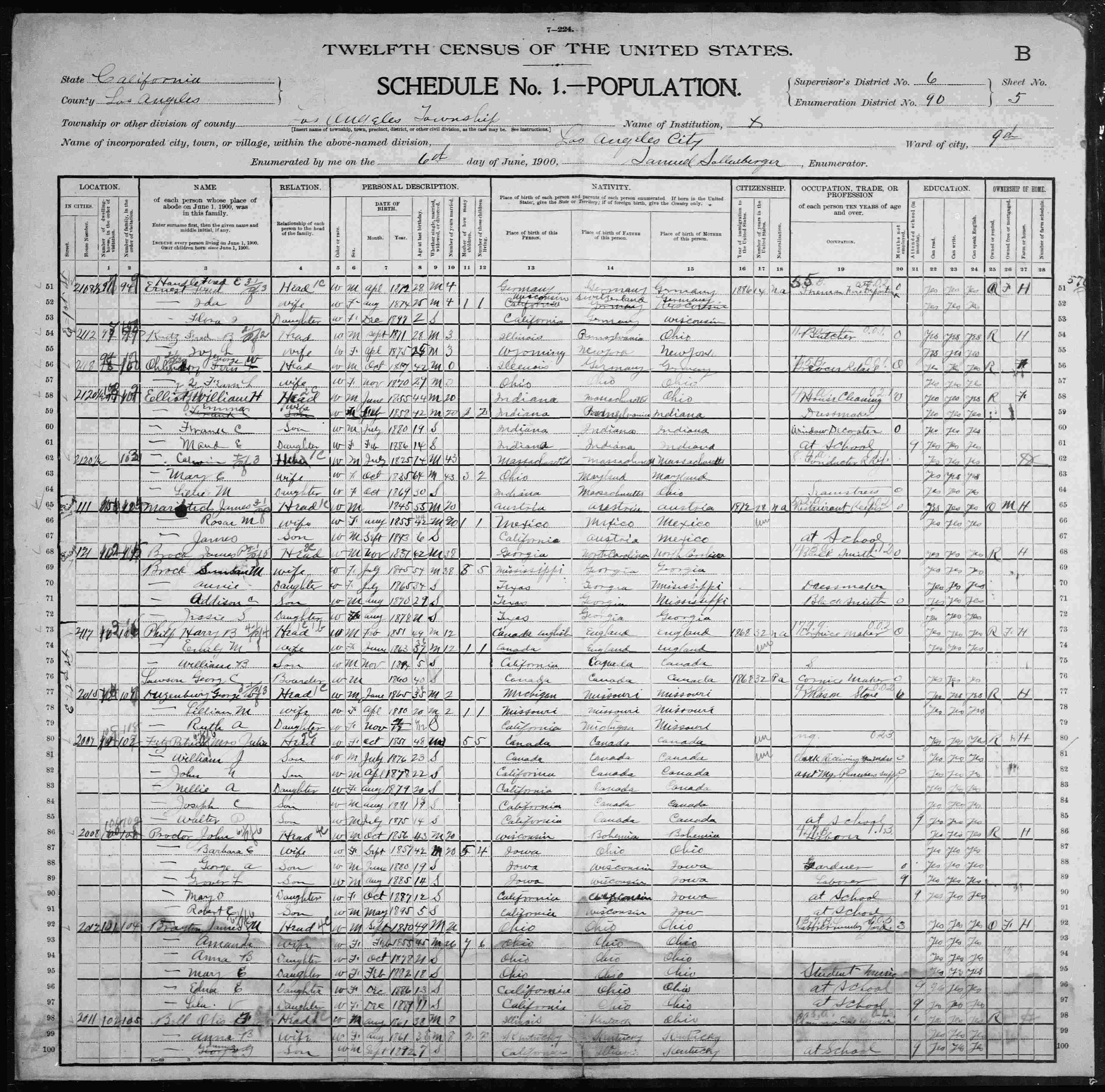 Document image missing. Admin needs to fix. 1900 Census. James, Rosa & James jr Marietich.jpg