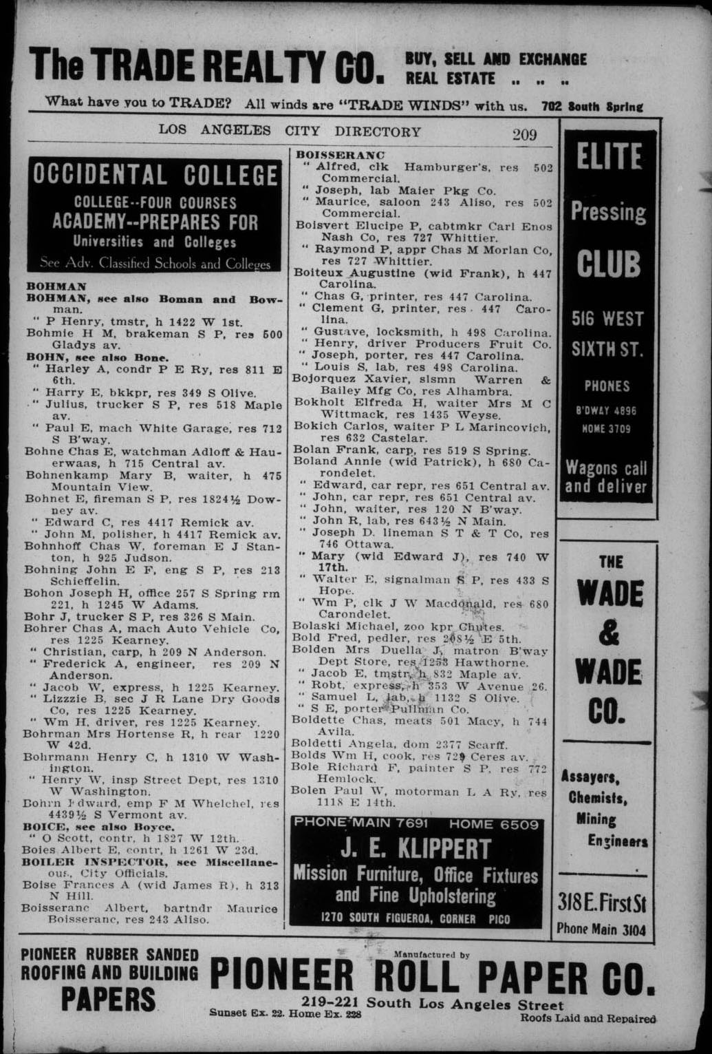 Document image missing. Admin needs to fix. 1906 Los Angeles City Directory (Co.). p209. Bokich.jpg