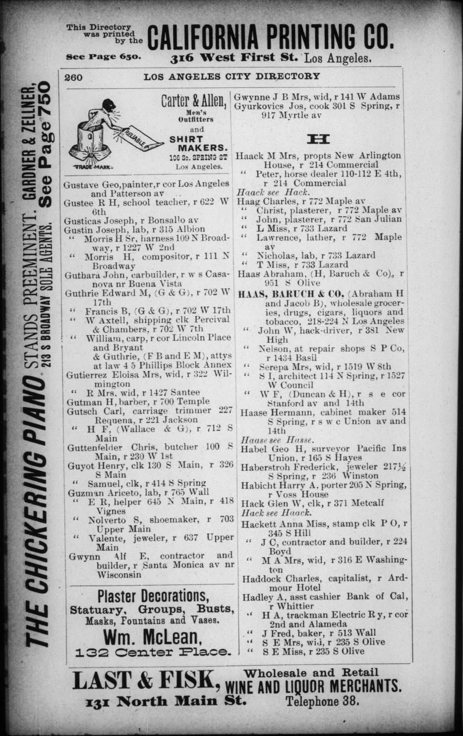 Document image missing. Admin needs to fix. 1892 Los Angeles City Directory. p260. Gyurakics.jpg