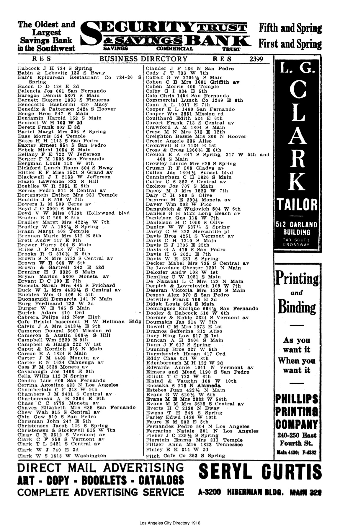 Document image missing. Admin needs to fix. 1916 Los Angeles City Directory. p2399. Restaurants.jpg