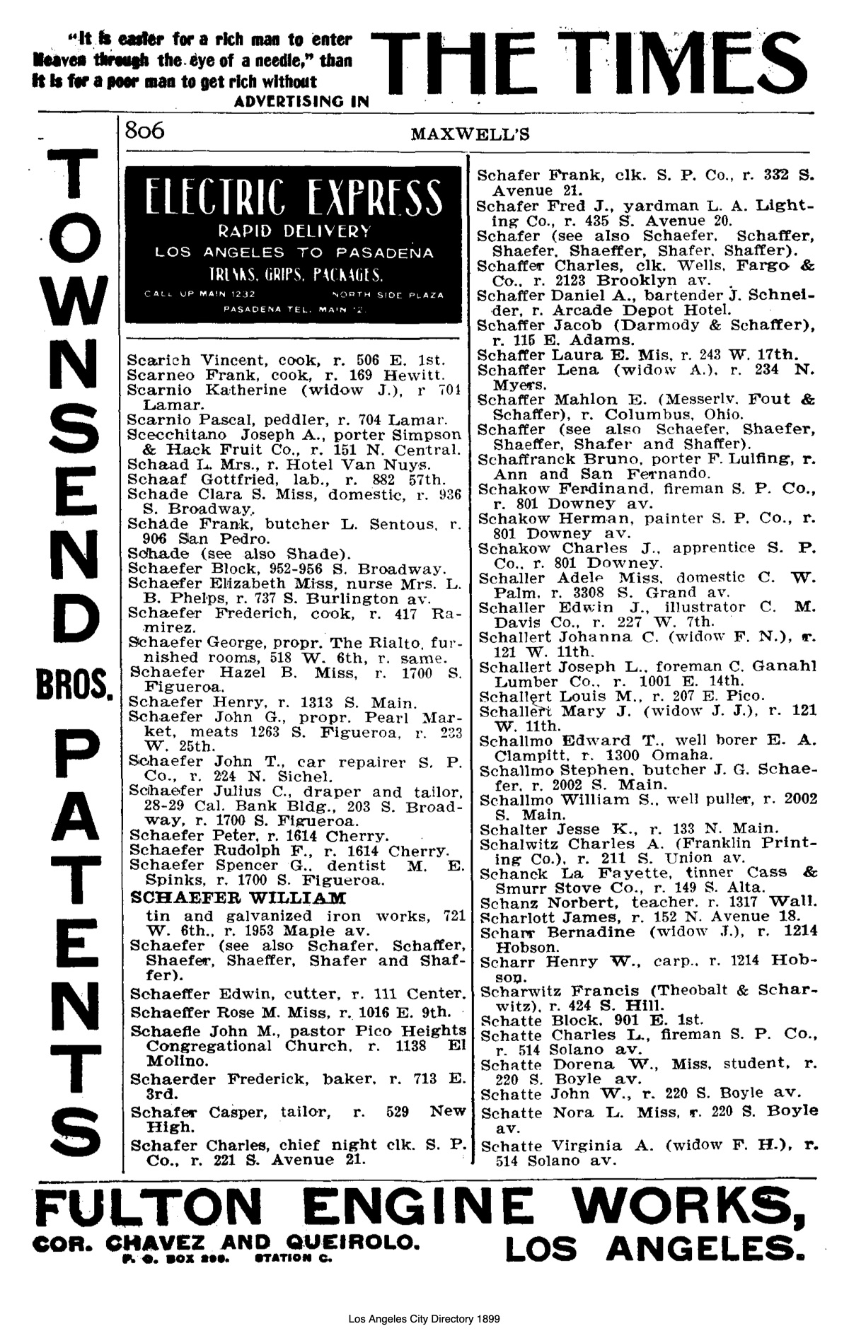 Document image missing. Admin needs to fix. 1899 Los Angeles City Directory-Maxwell. p806. Scarich. Scarneo.jpg