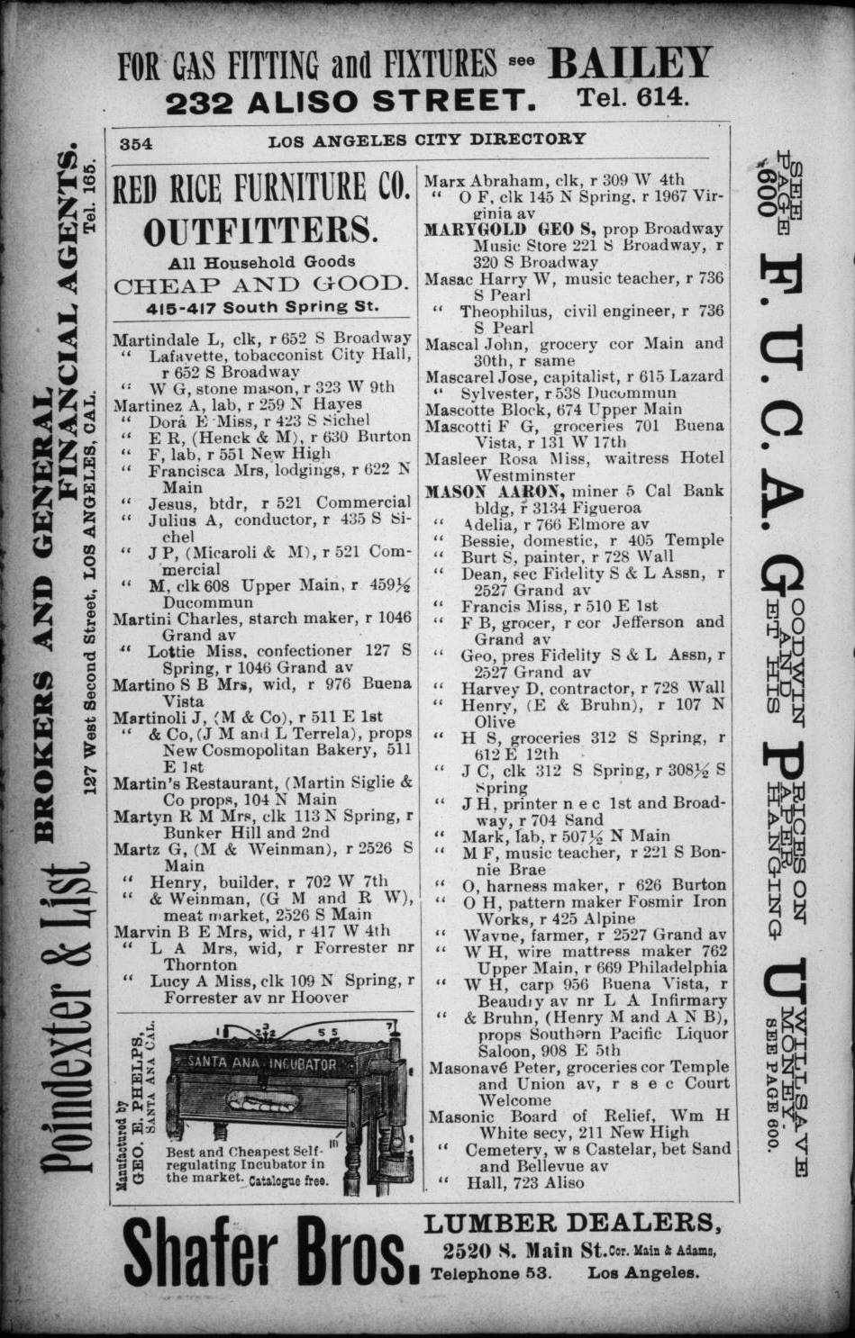 Document image missing. Admin needs to fix. 1892 Los Angeles City Directory. p354. Martins Restaurant.jpg