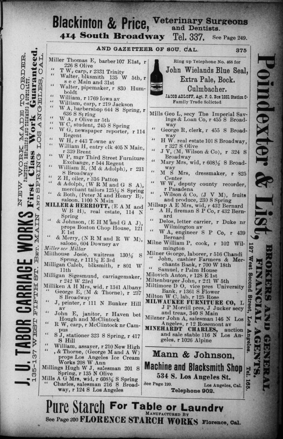 Document image missing. Admin needs to fix. 1892 Los Angeles City Directory. p375. Milovich.jpg