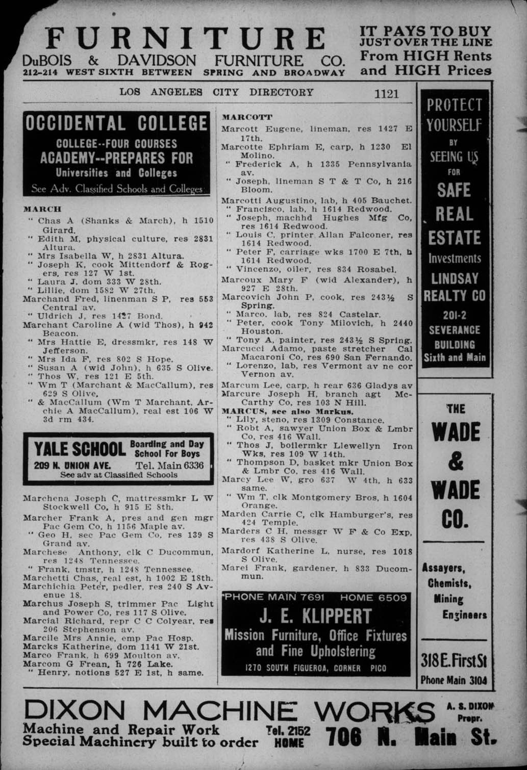 Document image missing. Admin needs to fix. 1906 Los Angeles City Directory (Co.). p1121. Marcovich.jpg