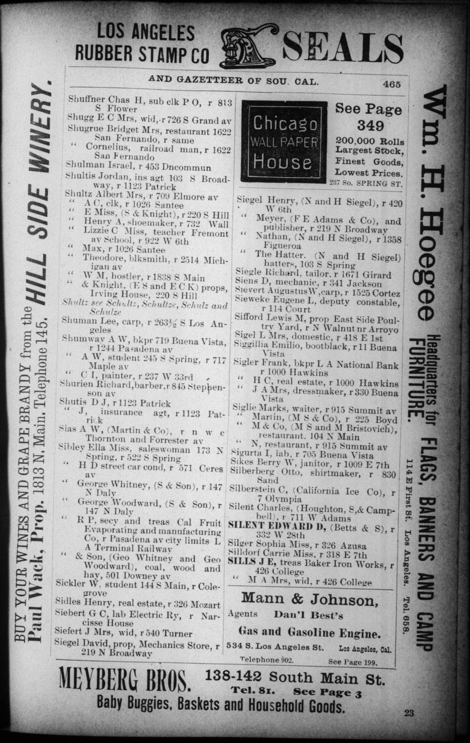 Document image missing. Admin needs to fix. 1892 Los Angeles City Directory. p465. Siglie.jpg