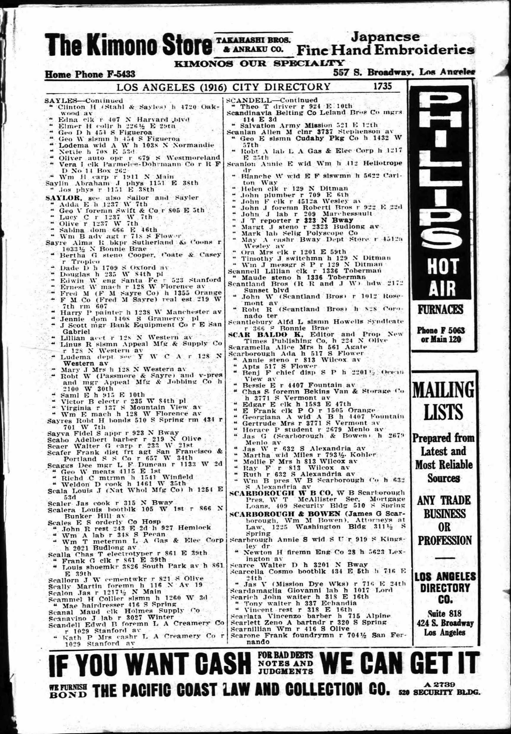 Document image missing. Admin needs to fix. 1916 Los Angeles City Directory. Scarich. John waiter & Vincent rest r. 318 E 16th. Tony waiter r. 337 Eshandia.jpg