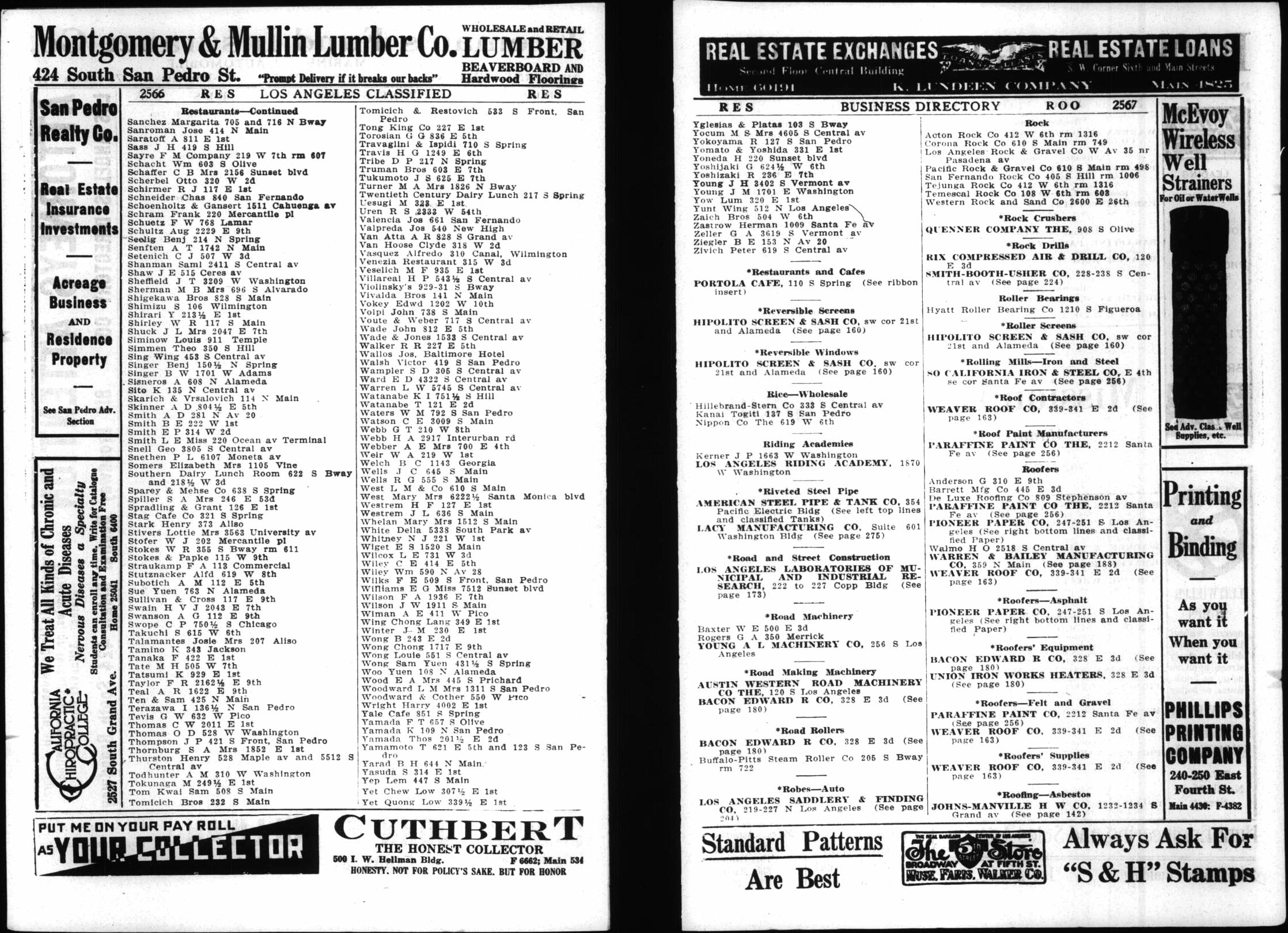 Document image missing. Admin needs to fix. 1915 Los Angeles City Directory. p2566–7. Restaurants.jpg