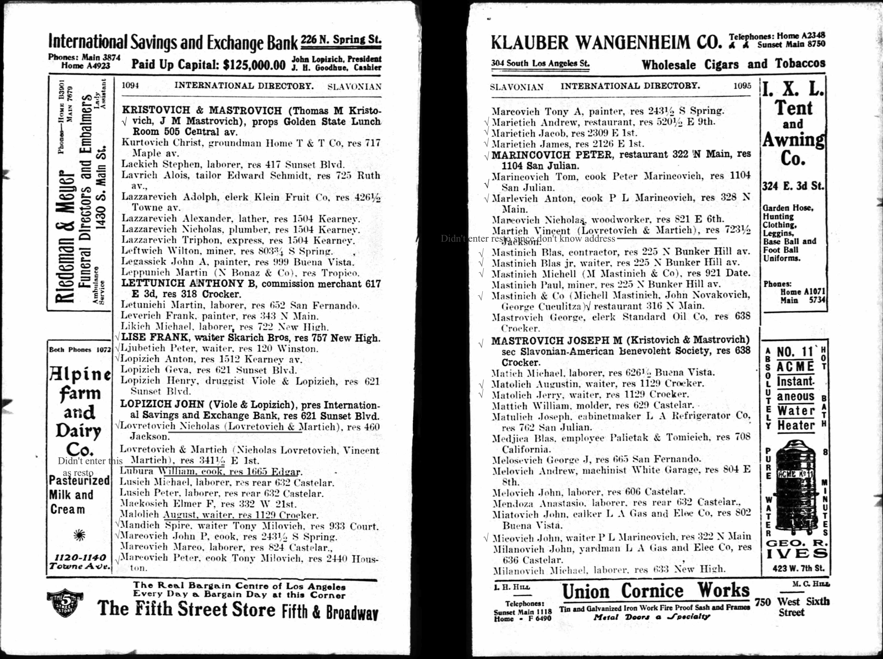 Document image missing. Admin needs to fix. 1906 International Directory of Los Angeles-Slavonian p1094-5.annotated.png