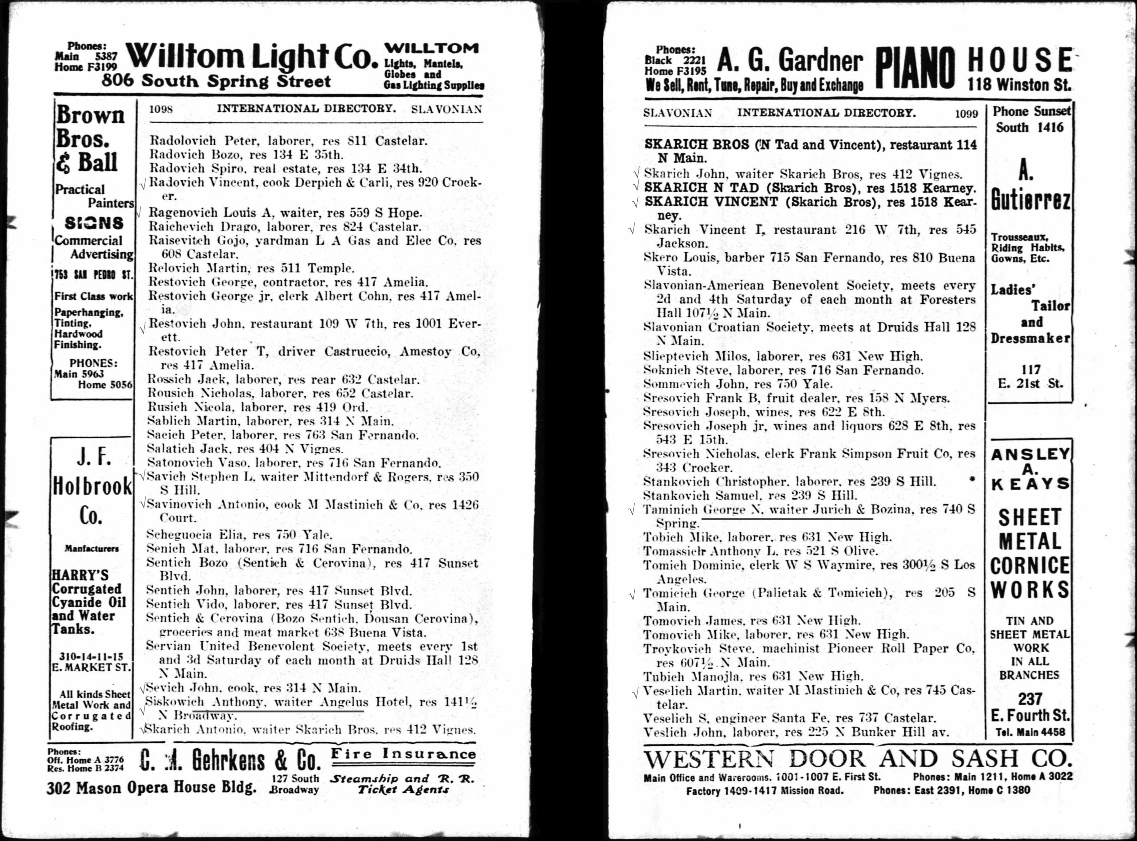 Document image missing. Admin needs to fix. 1906 International Directory of Los Angeles-Slavonian p1098-9.annotated.png