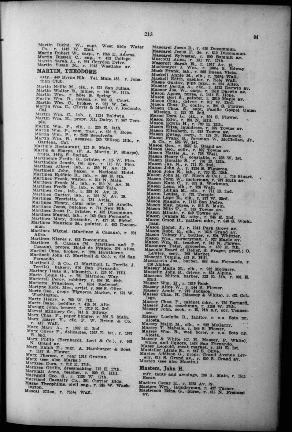 Document image missing. Admin needs to fix. 1900 Los Angeles City Directory (Los Angeles Modern Directory Co). p213 Martin's Restaurant (Siglie-).jpg