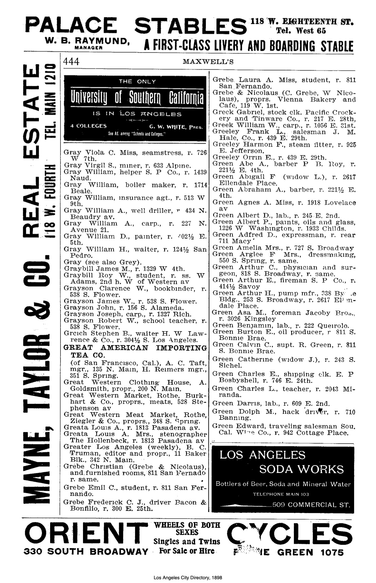 Document image missing. Admin needs to fix. 1898 Los Angeles City Directory. p444. Grcich.jpg