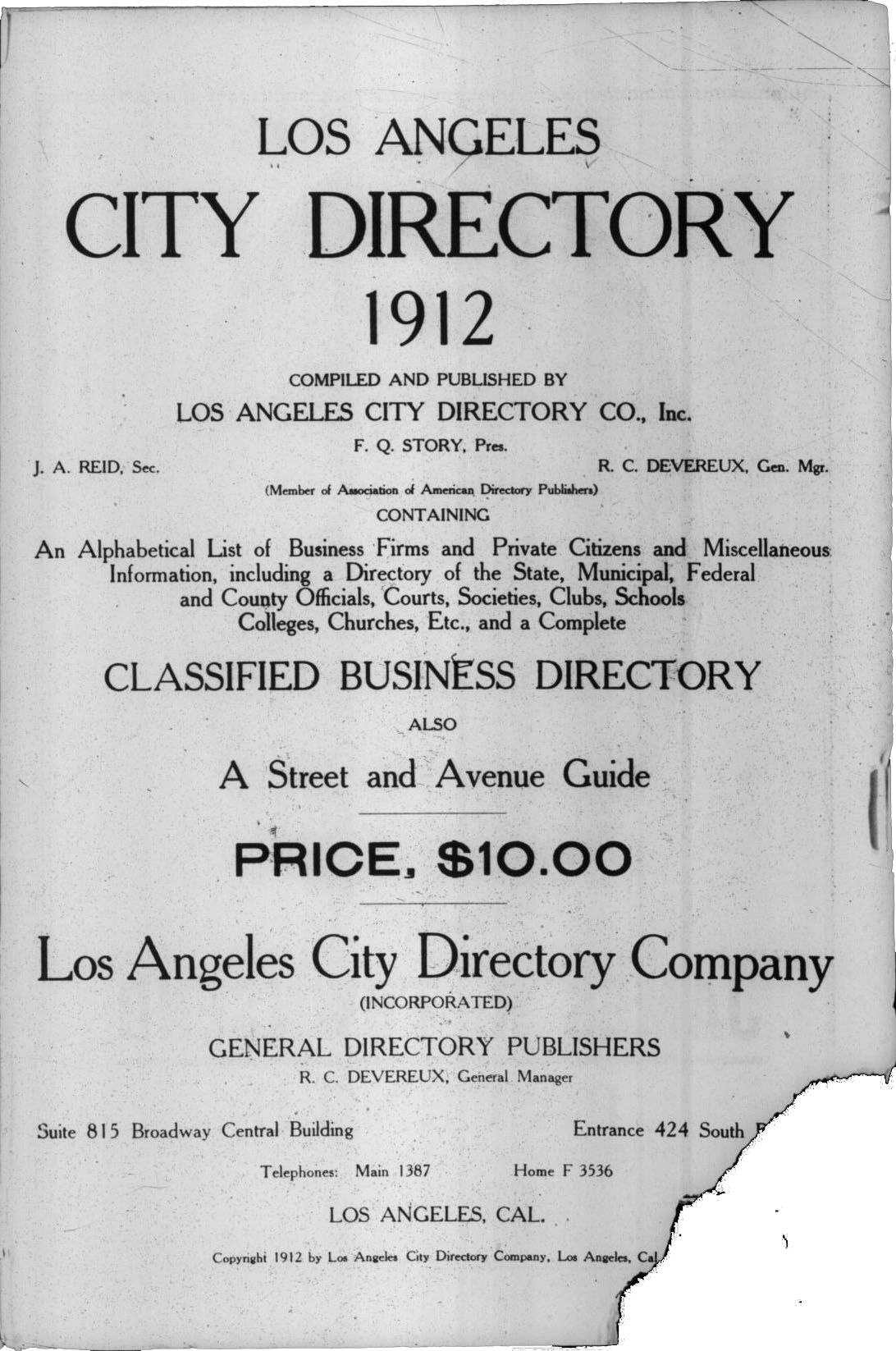 Document image missing. Admin needs to fix. 1912 Los Angeles City Directory. p8~. Title.jpg