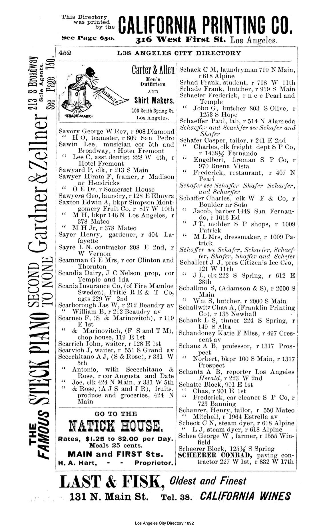 Document image missing. Admin needs to fix. 1892 Los Angeles City Directory. p452. Scarvich. Scarneo.jpg