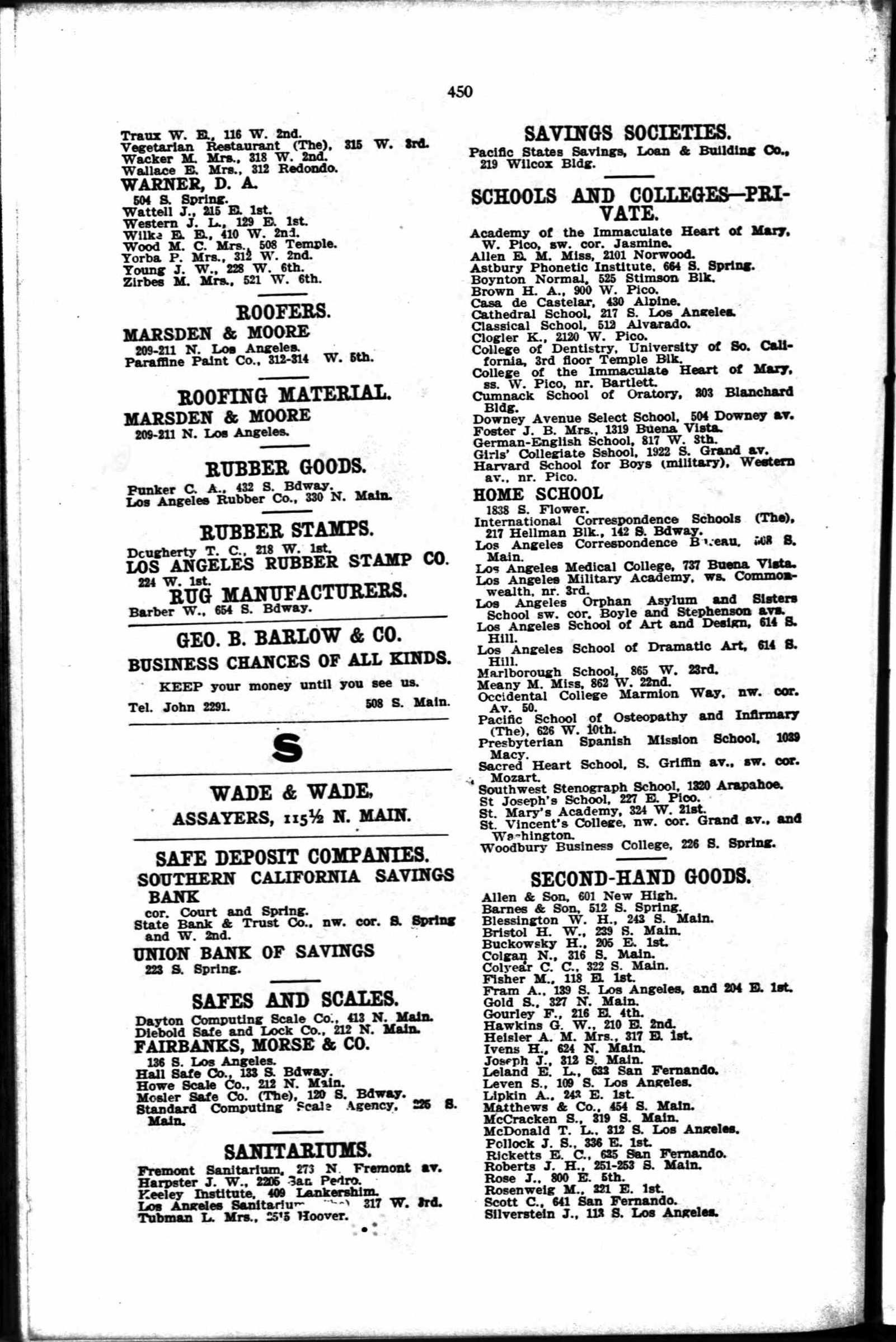 Document image missing. Admin needs to fix. 1900 Los Angeles City Directory (Los Angeles Modern Directory Co). p450 Restaurants.jpg