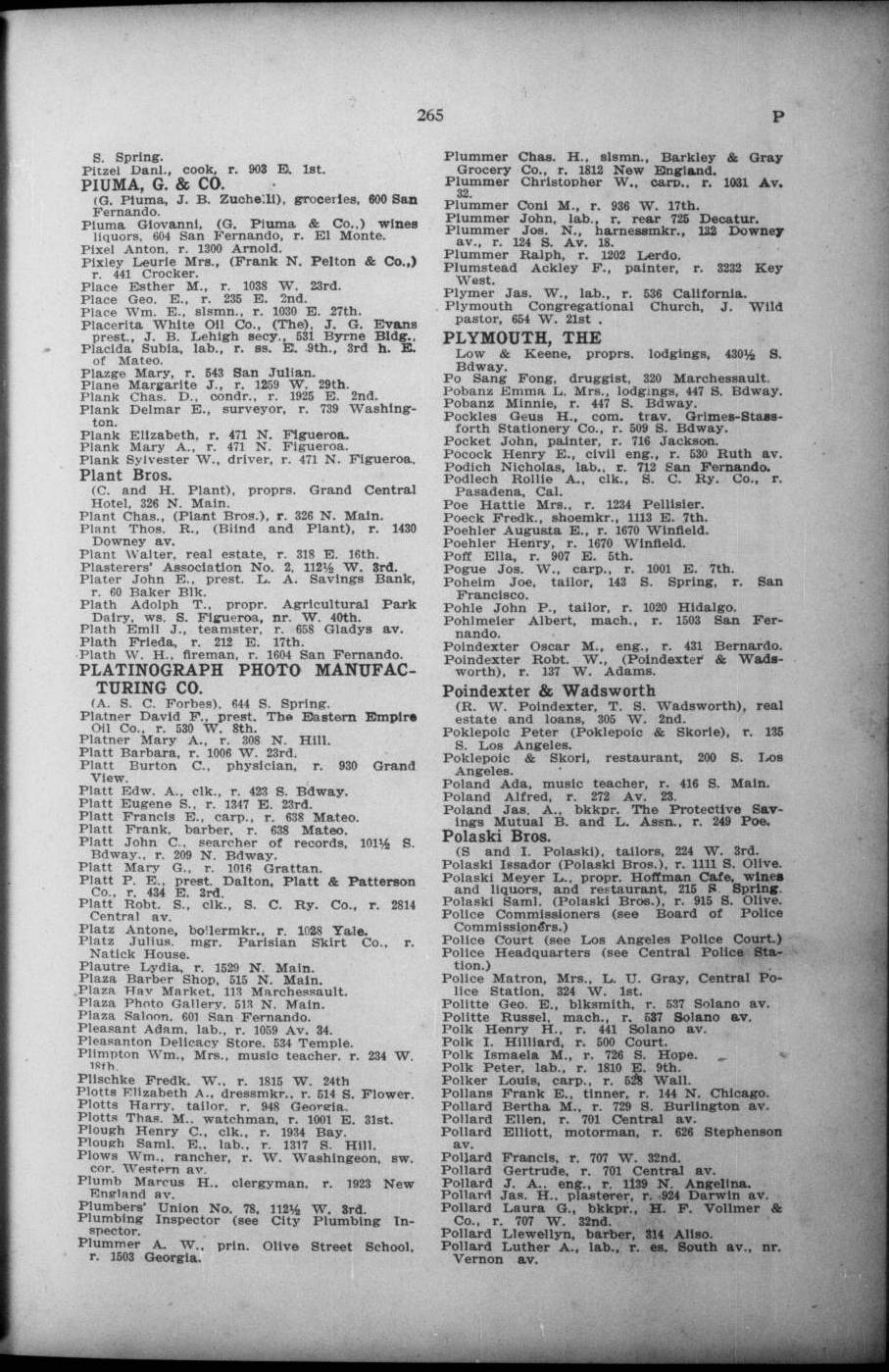 Document image missing. Admin needs to fix. 1900 Los Angeles City Directory (Los Angeles Modern Directory Co). p265 Poklepic.jpg