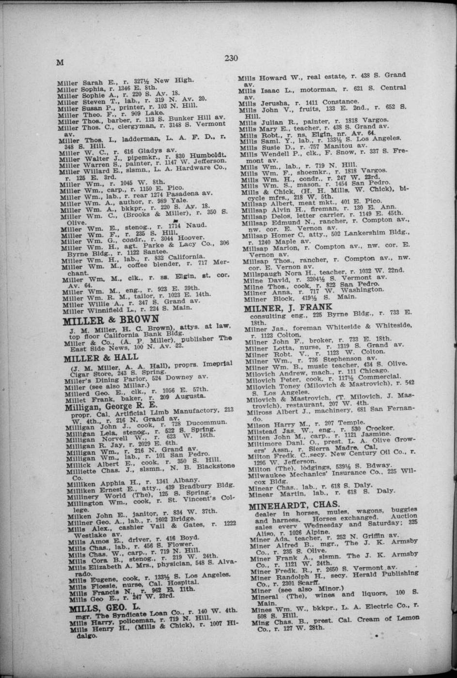 Document image missing. Admin needs to fix. 1900 Los Angeles City Directory (Los Angeles Modern Directory Co). p230 Milovich (2).jpg