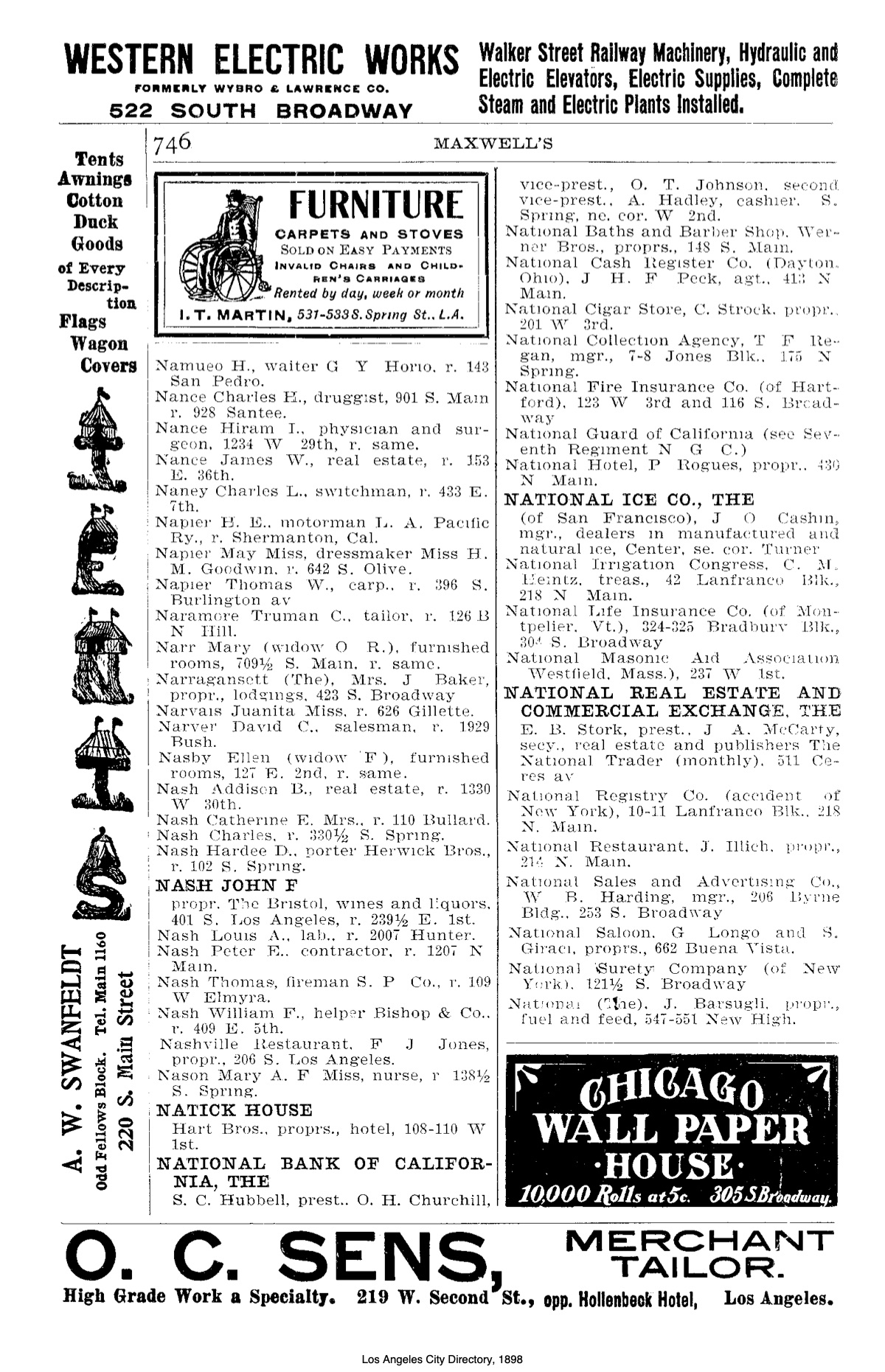 Document image missing. Admin needs to fix. 1898 Los Angeles City Directory. p746. National Restaurant. Illich.jpg