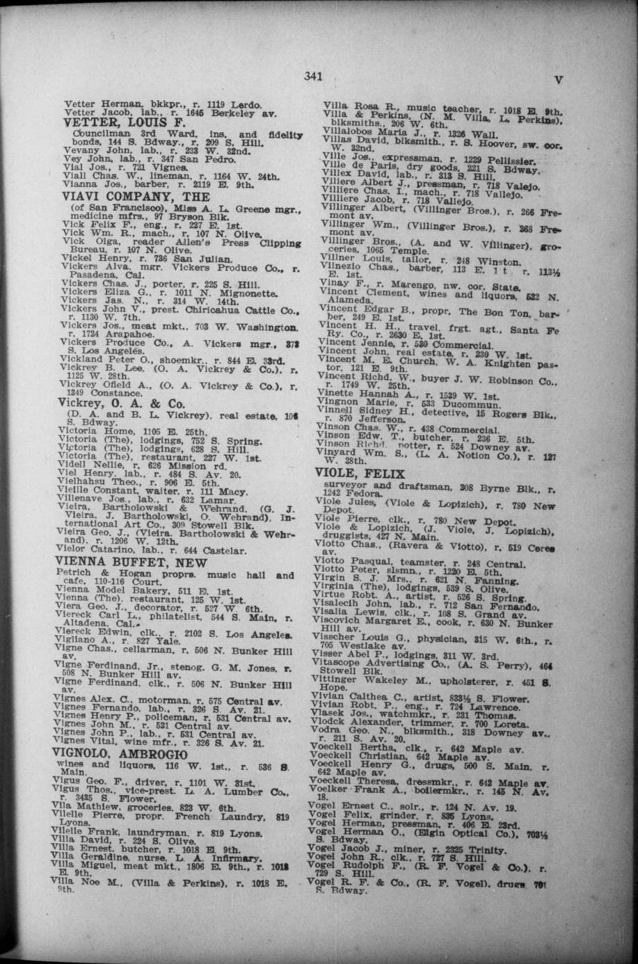 Document image missing. Admin needs to fix. 1900 Los Angeles City Directory (Los Angeles Modern Directory Co). p341Viskovich, Margaret cook.jpg