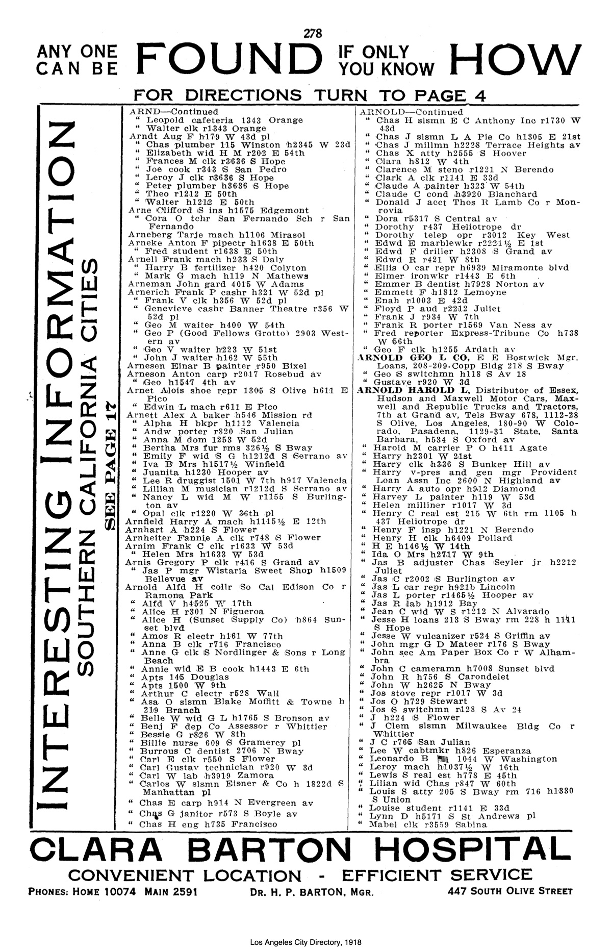 Document image missing. Admin needs to fix. 1918 Los Angeles City Directory. p278. Arnerich.jpeg