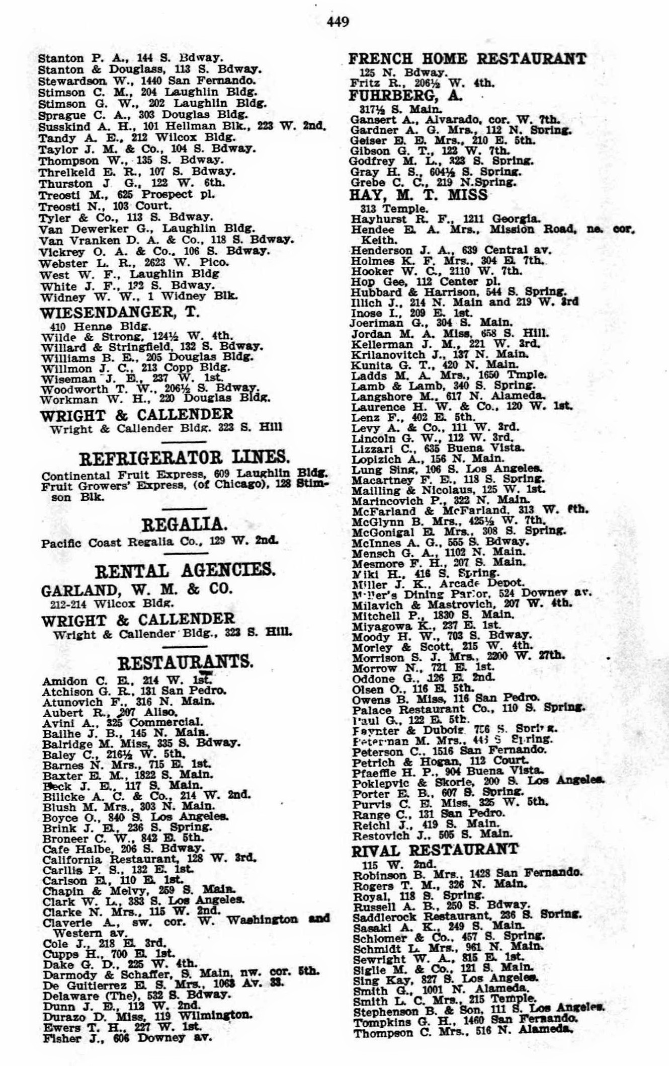 Document image missing. Admin needs to fix. 1900 Los Angeles City Directory (Los Angeles Modern Directory Co). p449 Restaurants.jpg